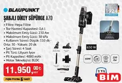 BLAUPUNKT A70 ŞARJLI DİKEY SÜPÜRGE
